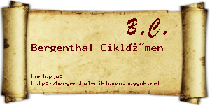 Bergenthal Ciklámen névjegykártya